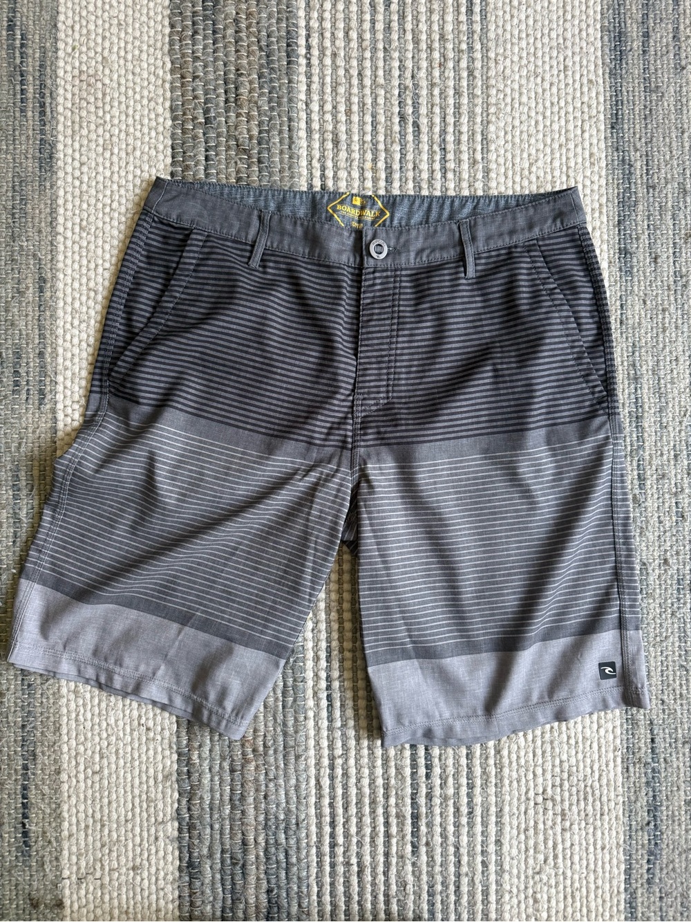 Rip Curl Gray Striped Boardwalk Boardshorts